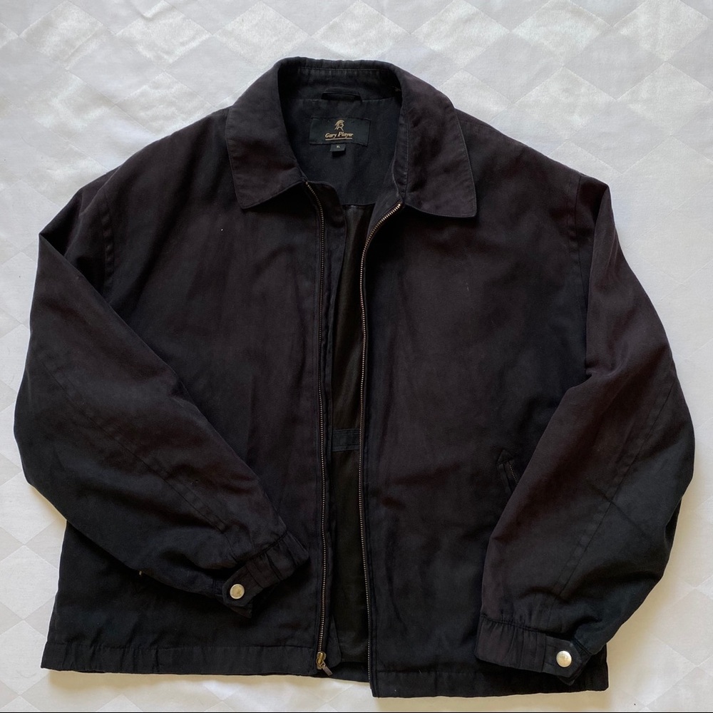 Black faux suede Jacket - Gary Player